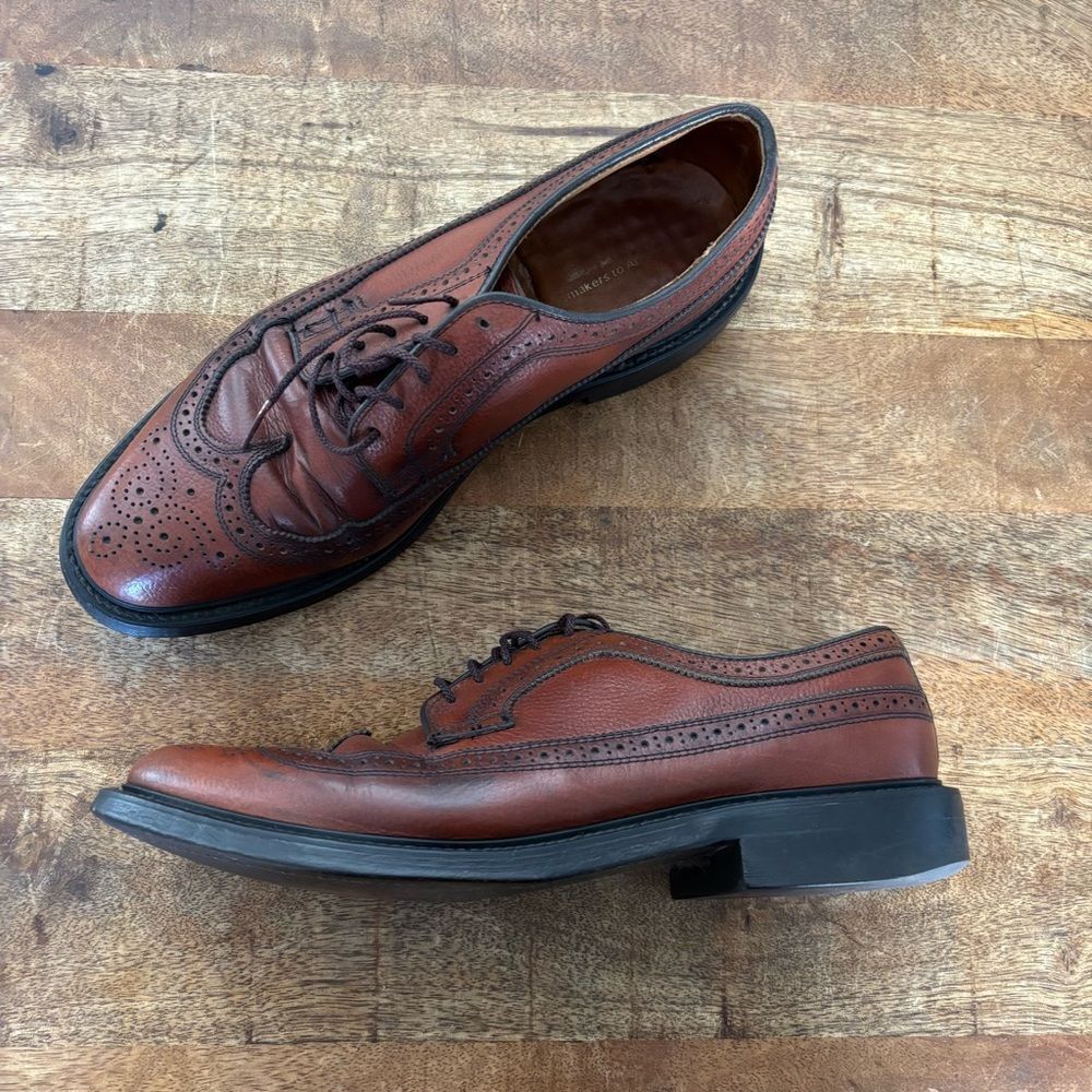 Vintage DEXTER punched heavy wingtip oxfords 10 C
